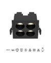 BLAU * FOCO EMPOTRAR 4L 10W  3000K NEGRO